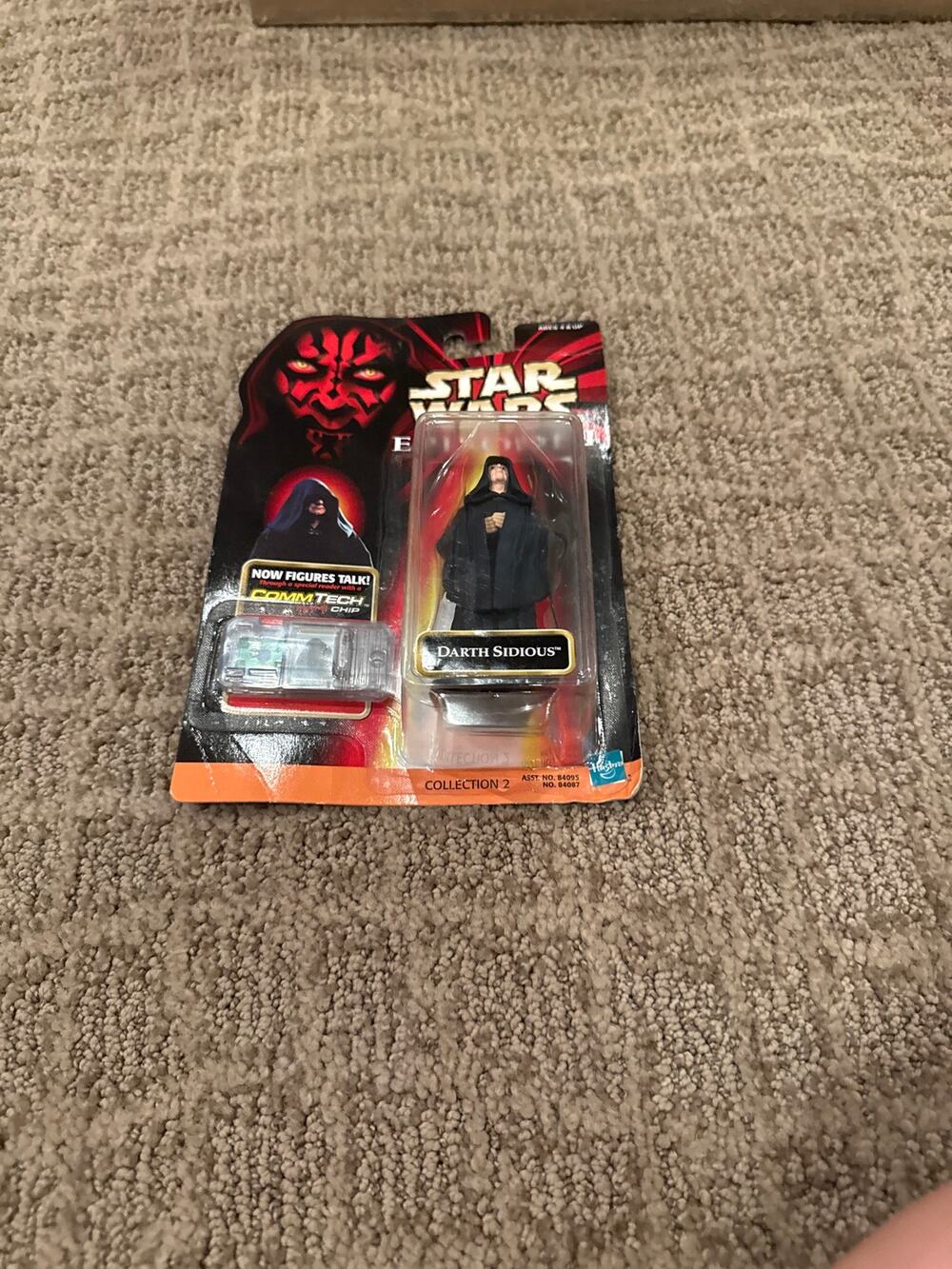 1999 Star Wars Episode I Darth Sidious CommTech Chip Figure MOC Hasbro